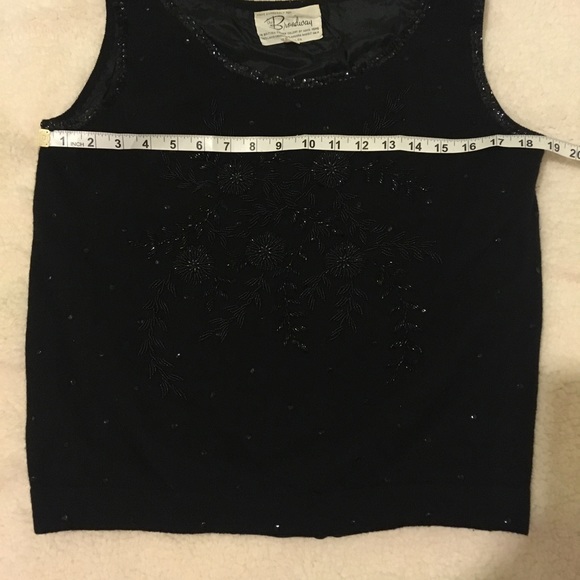 - Vintage lambswool beaded black sweater The Broadway - Picture 5 of 6